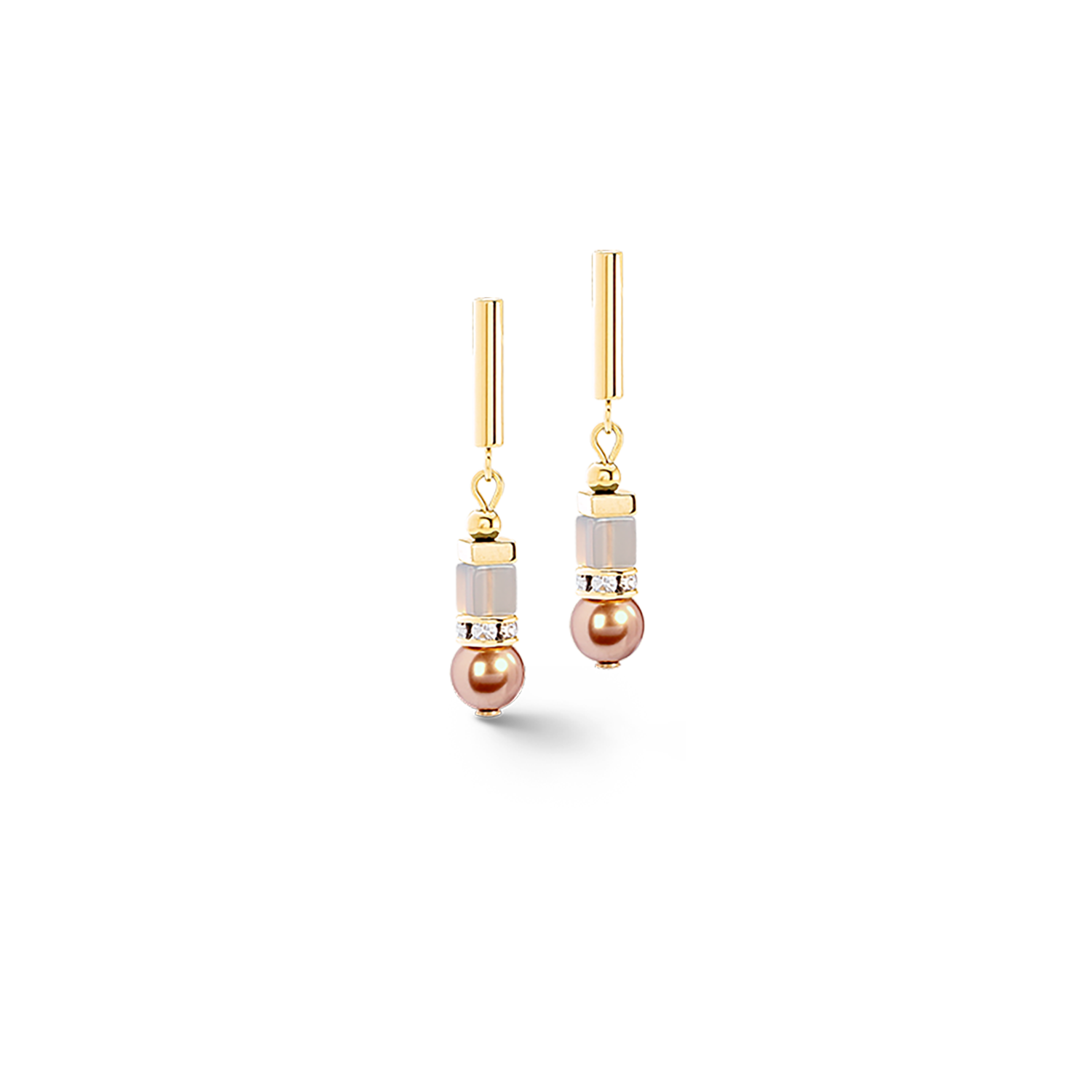 coeur-de-lion-precious-fusion-offset-ohrringe-champagne-blush image 1