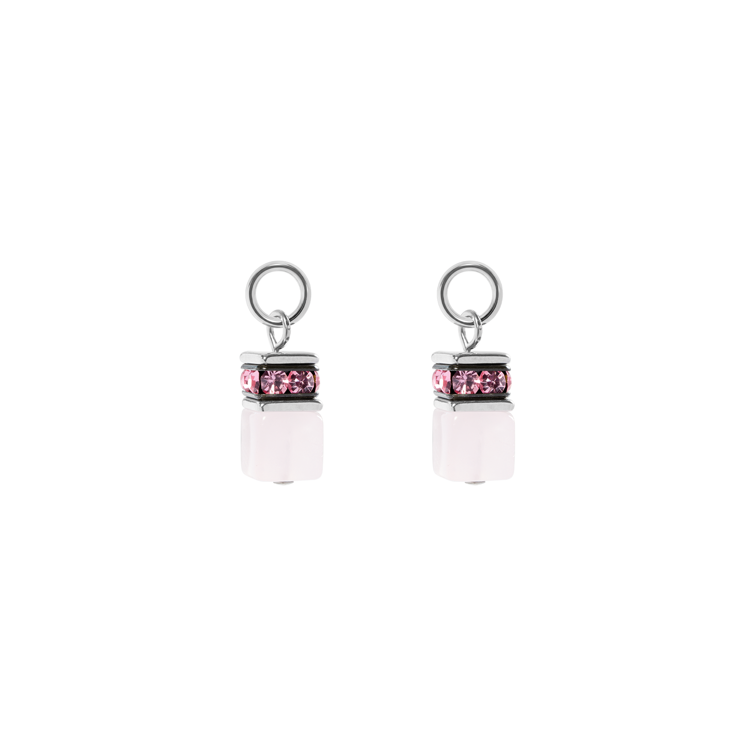 coeur-de-lion-ear-me-up-charm-geocube-silber-rosa-1-8-cm image 1