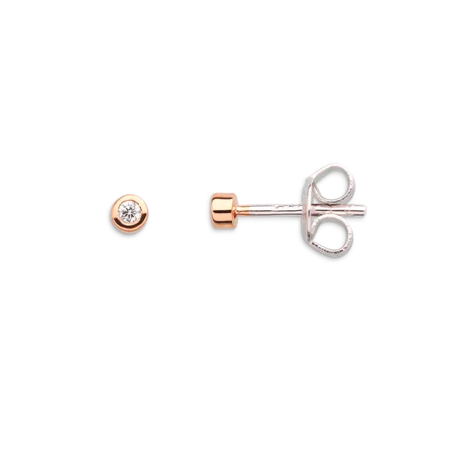 xenox-zarge-ohrstecker-925-sterlingsilber-ros-vergoldet-mit-zirkonia image 1