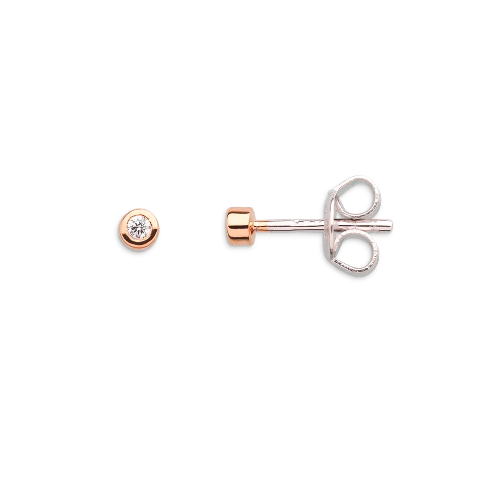 xenox-zarge-ohrstecker-925-sterlingsilber-ros-vergoldet-mit-zirkonia image 1