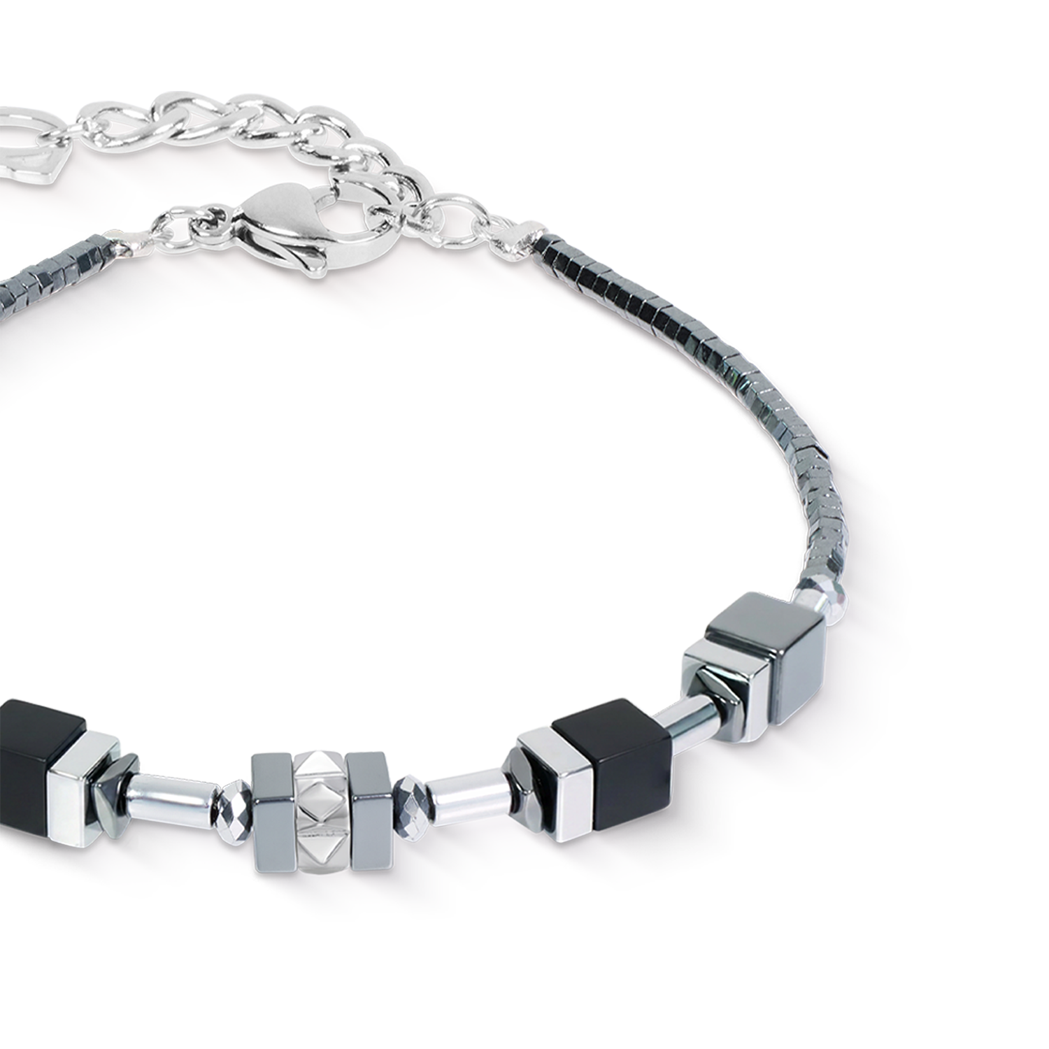 coeur-de-lion-cube-eclipse-armband-onyx-17-5-cm-edelstahl image 2