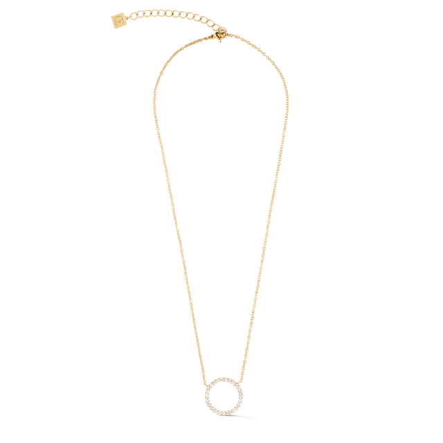 coeur-de-lion-halskette-sparkling-circle-gold-kristall image 1