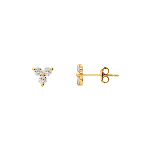 xenox-fine-ohrstecker-585-gelbgold-wei-e-zirkonia-basic image 1