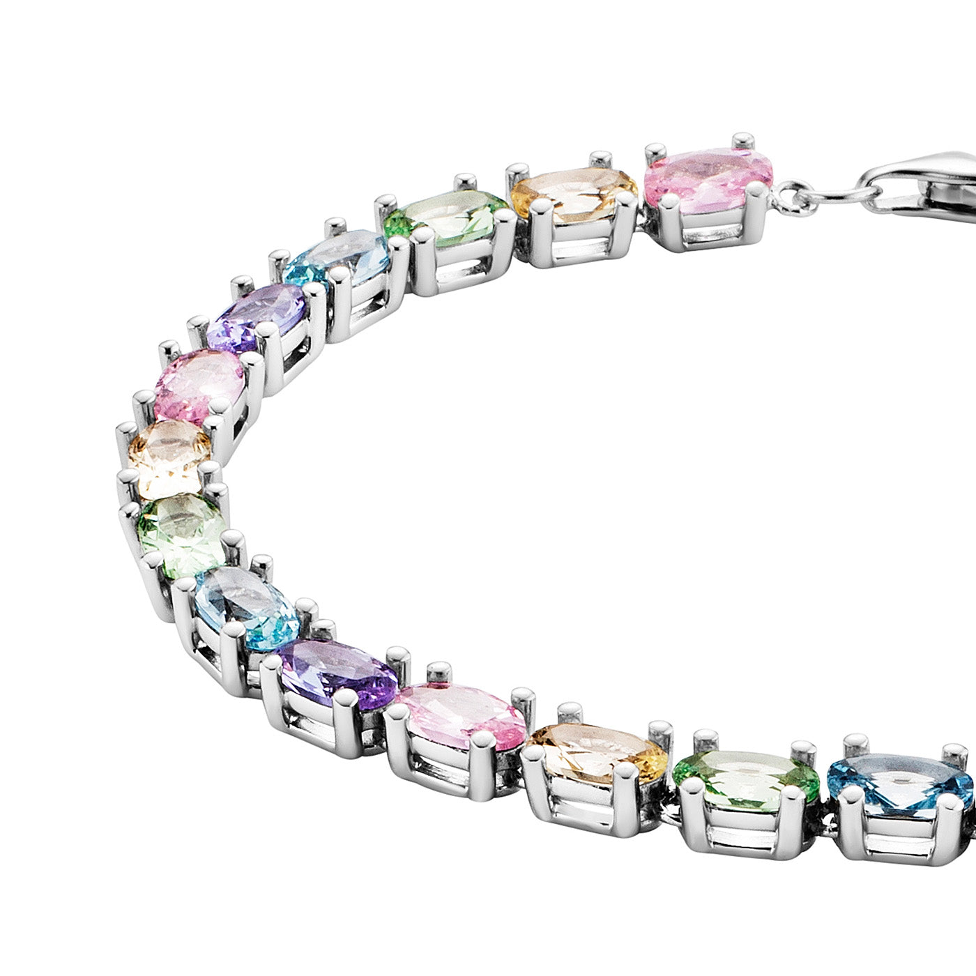 julie-julsen-tennisarmband-crystal-line-silber-rhodiniert-mit-28-bunten-zirkonia image 4