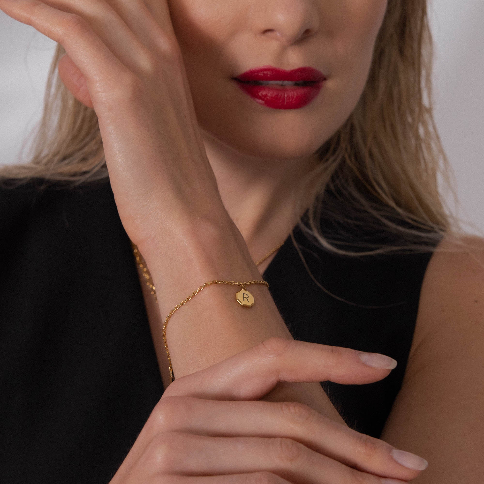 purelei-beloved-armband-gravierbar-achteck-anh-nger image 2