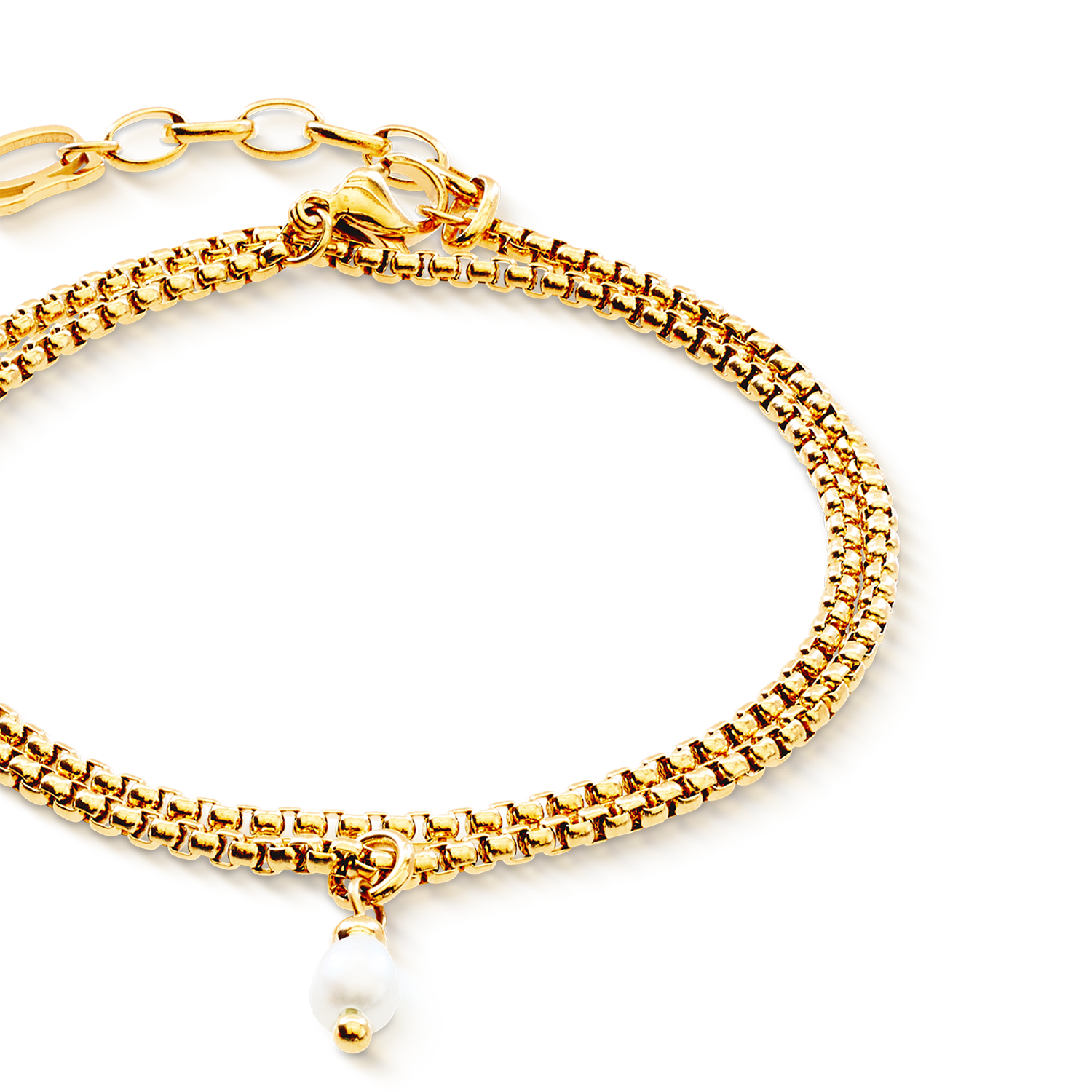 coeur-de-lion-serene-knot-chain-armband-gold-mit-s-wasserperle image 2