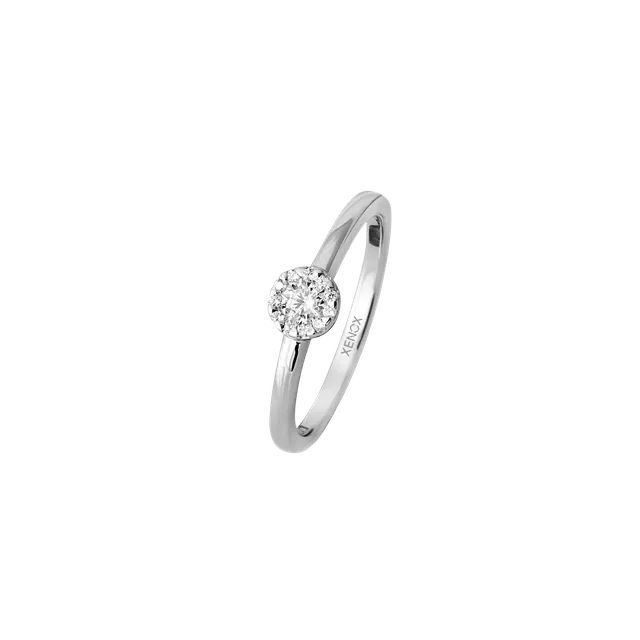 xenox-partnerring-925-sterlingsilber-rhodiniert-mit-zirkonia-halo-fassung image 1