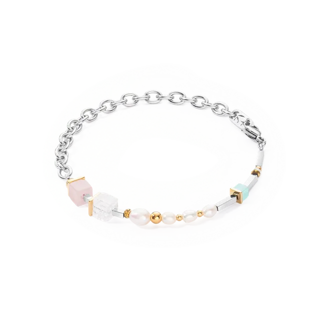 coeur-de-lion-armband-cool-romantic-cubes-pearls-bicolor image 1