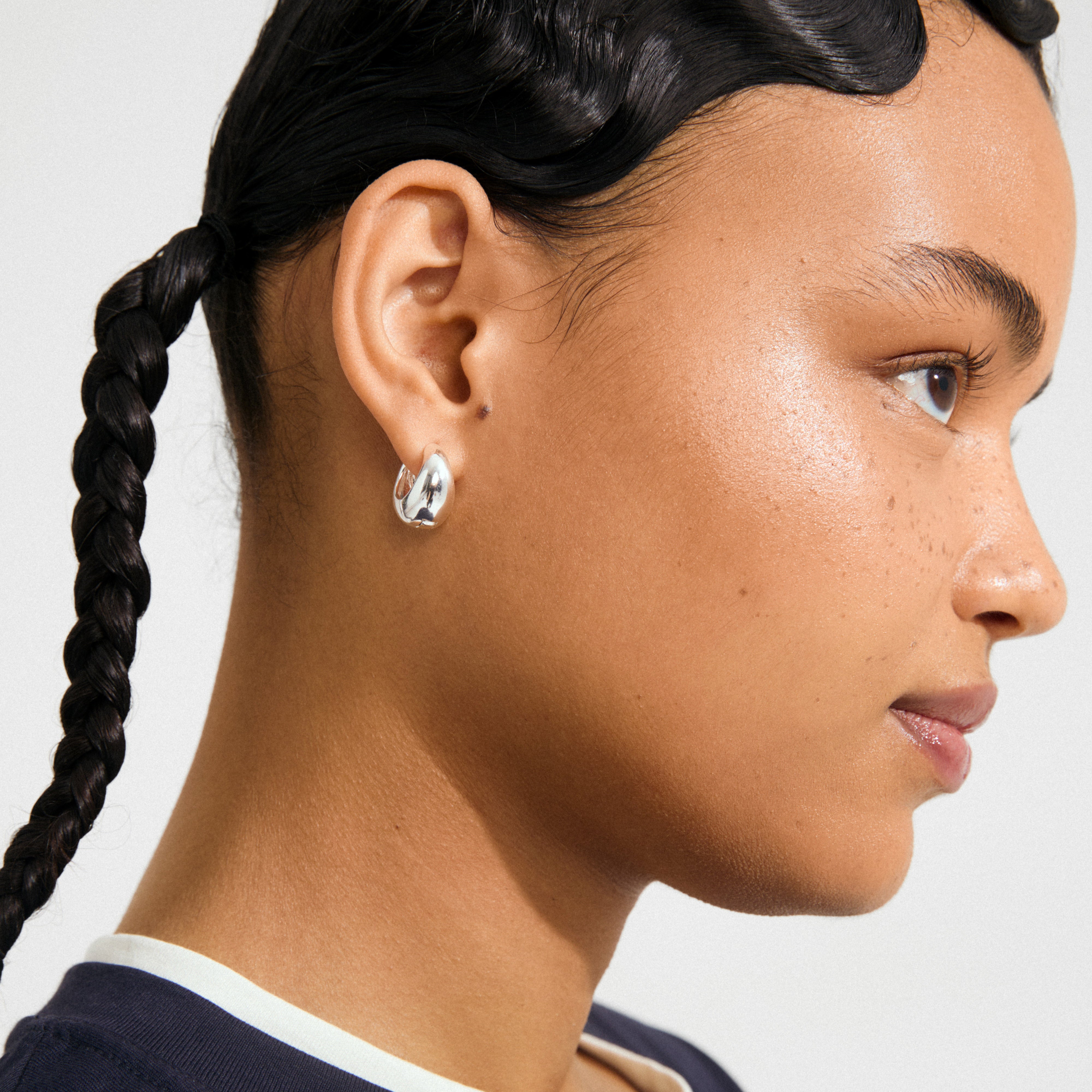 pilgrim-braxtyn-creolen-versilbert-chunky-bubble-hoops image 2