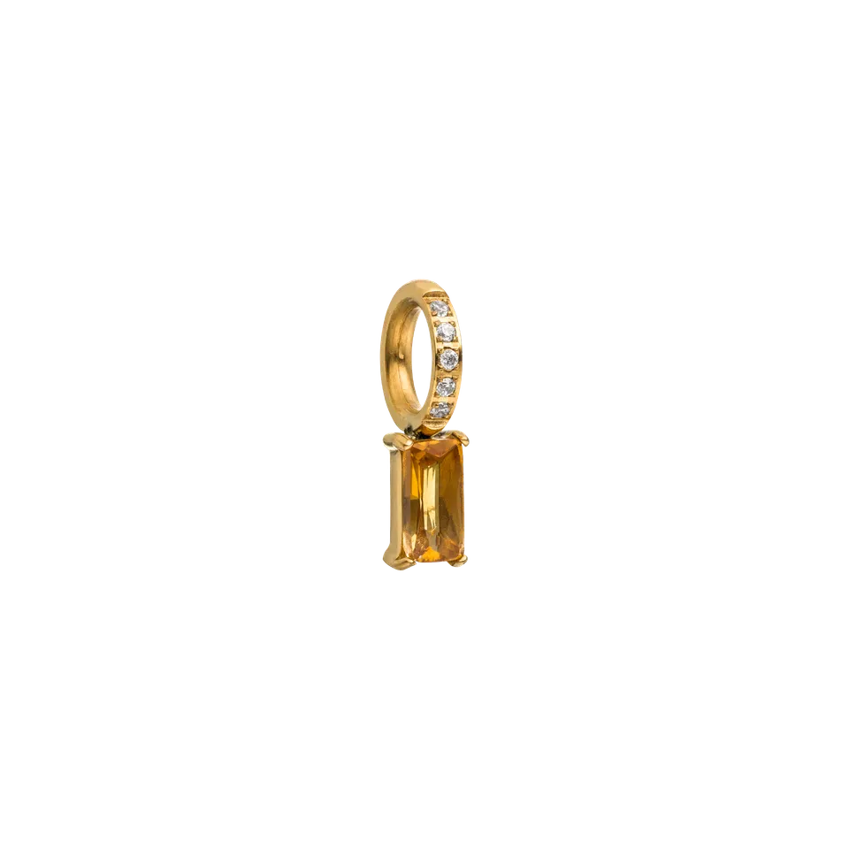 purelei-geburtsstein-november-citrin-charm-gold-baguette-anh-nger image 1
