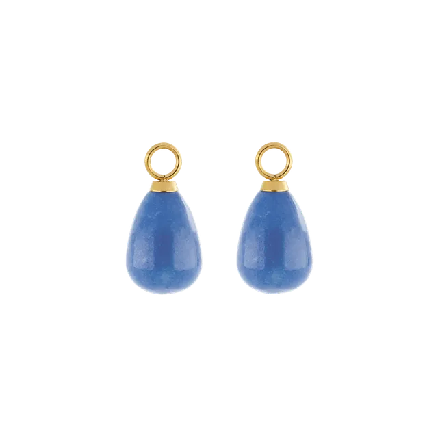 coeur-de-lion-ear-me-up-charm-tropfen-gold-blau-sodalith image 1