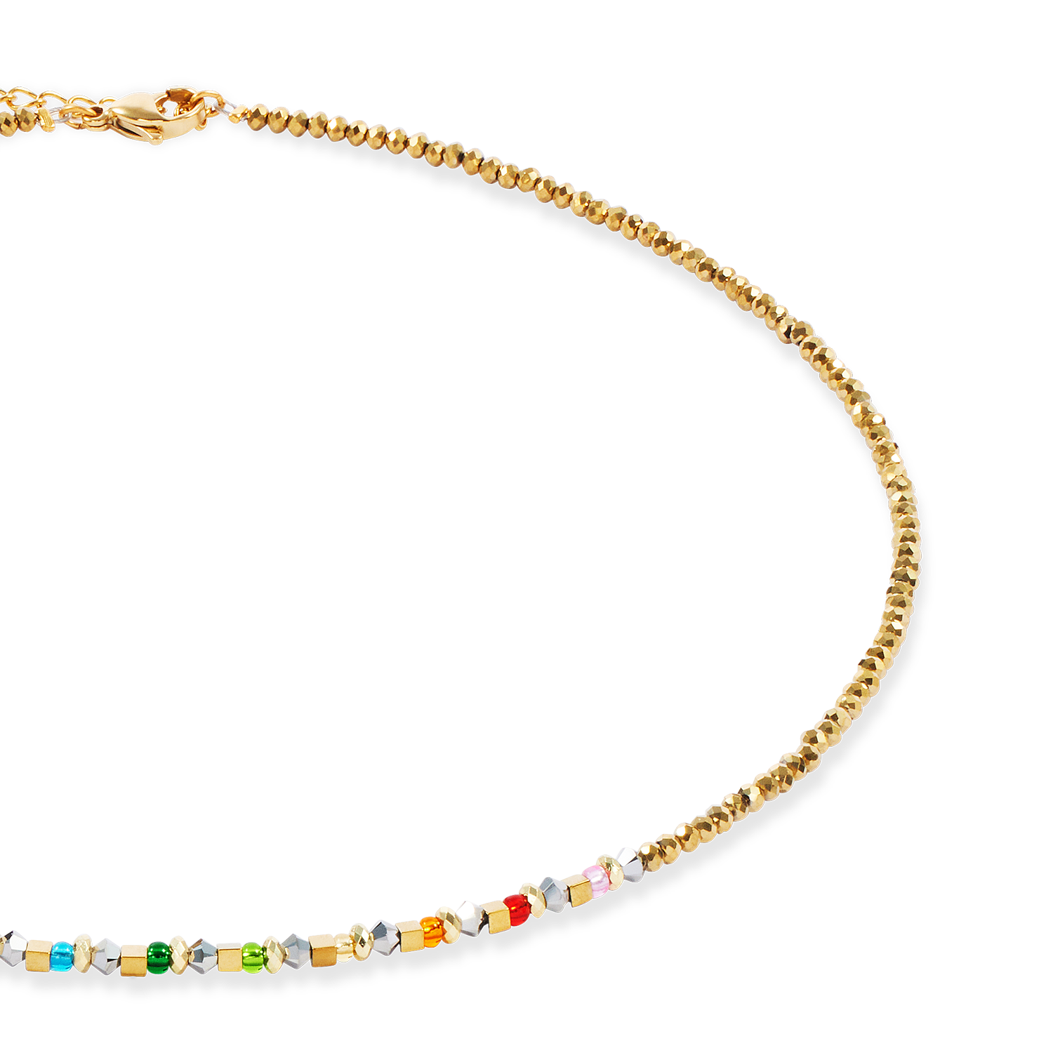 coeur-de-lion-halskette-golden-whisper-rainbow-swarovski-kristalle-multicolor image 2