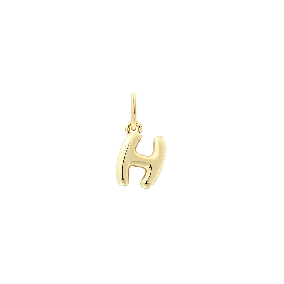xenox-letter-bold-charm-h-925-sterlingsilber-18k-vergoldung image 1