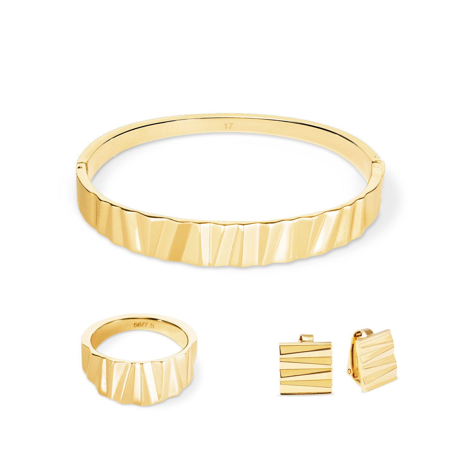 coeur-de-lion-armreif-classic-wave-gold image 3