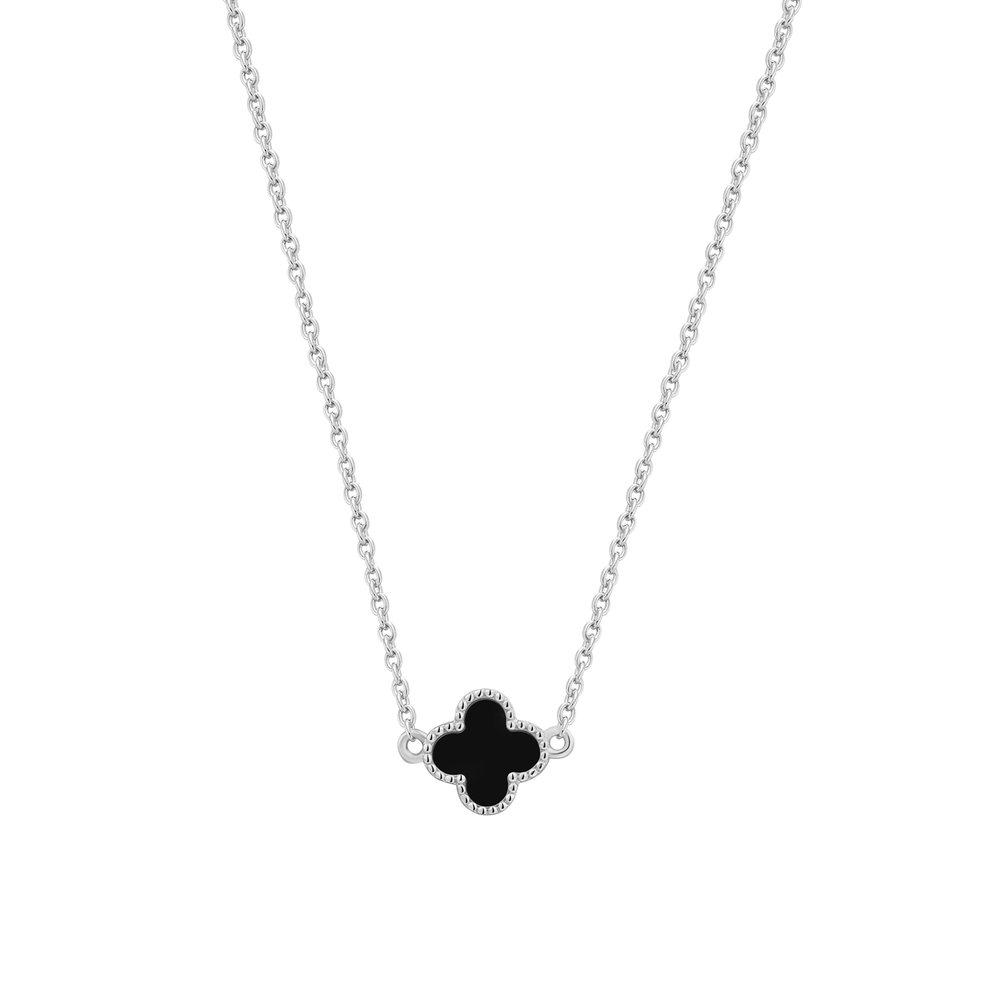 xenox-clover-halskette-925-sterlingsilber-rhodiniert image 1