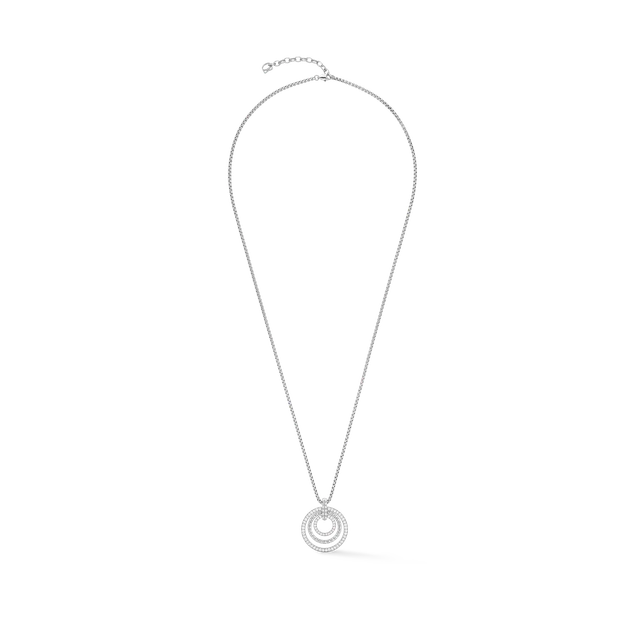 coeur-de-lion-halskette-circle-trio-crystal-silber-anh-nger-3-5-cm-75-cm-6-cm image 1
