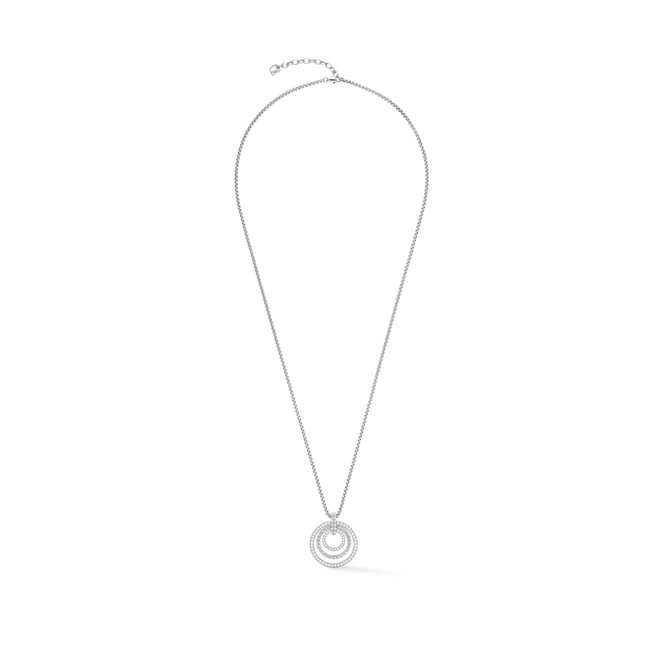 coeur-de-lion-halskette-circle-trio-crystal-silber-anh-nger-3-5-cm-75-cm-6-cm image 1