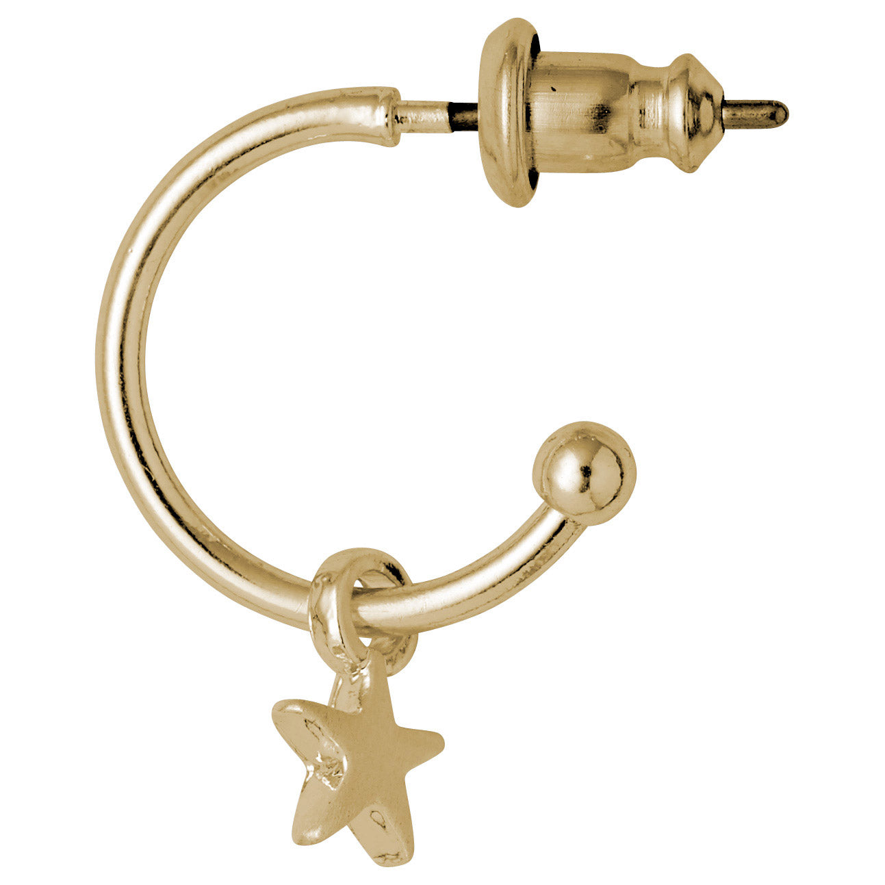 pilgrim-ava-stern-creolen-vergoldet-semi-hoops-mit-sternanh-nger image 4