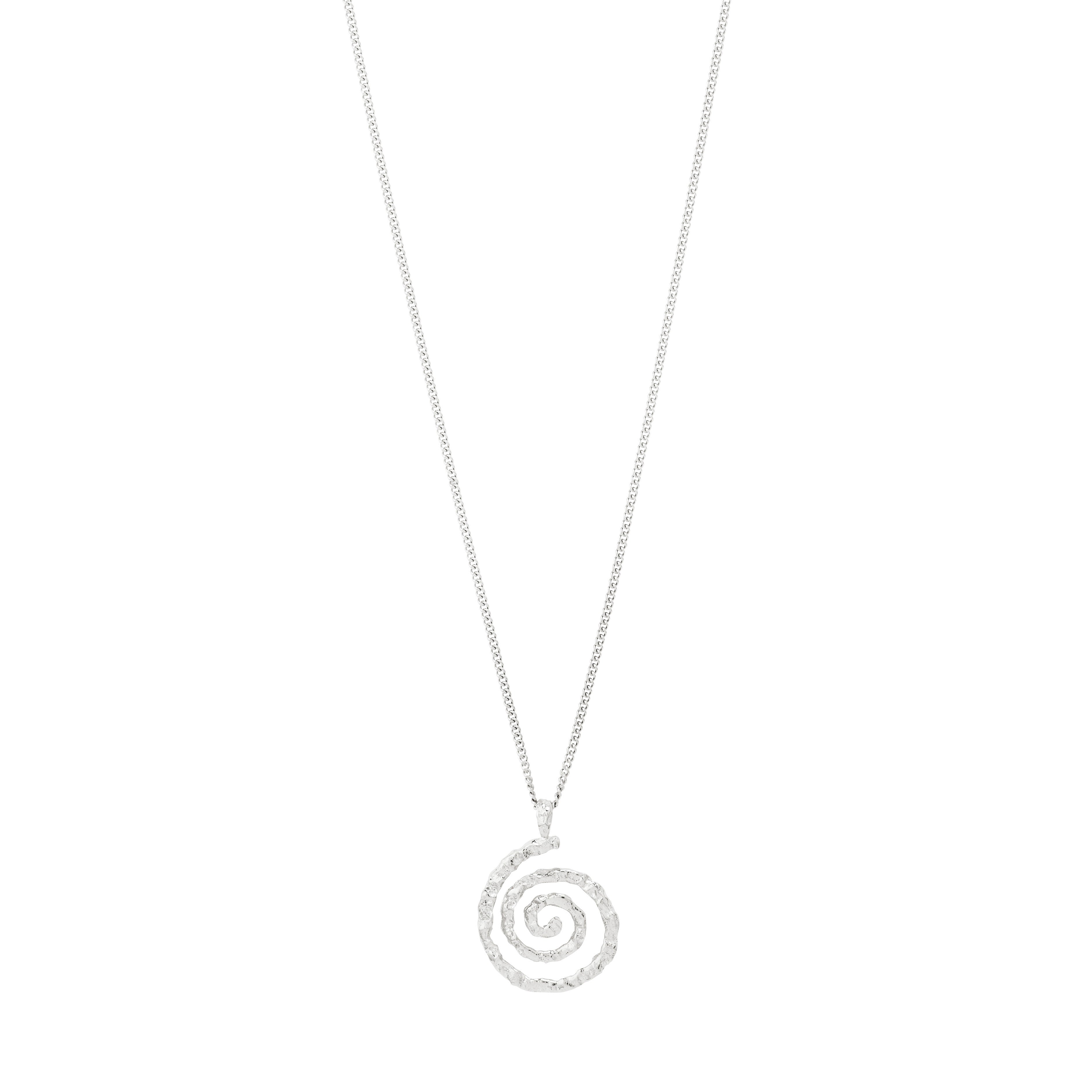 pilgrim-still-halskette-versilbert-mit-spiral-anh-nger image 1