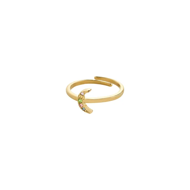 pilgrim-lulu-moon-stacking-ring-halbmond-goldplattiert-wasserfest image 1