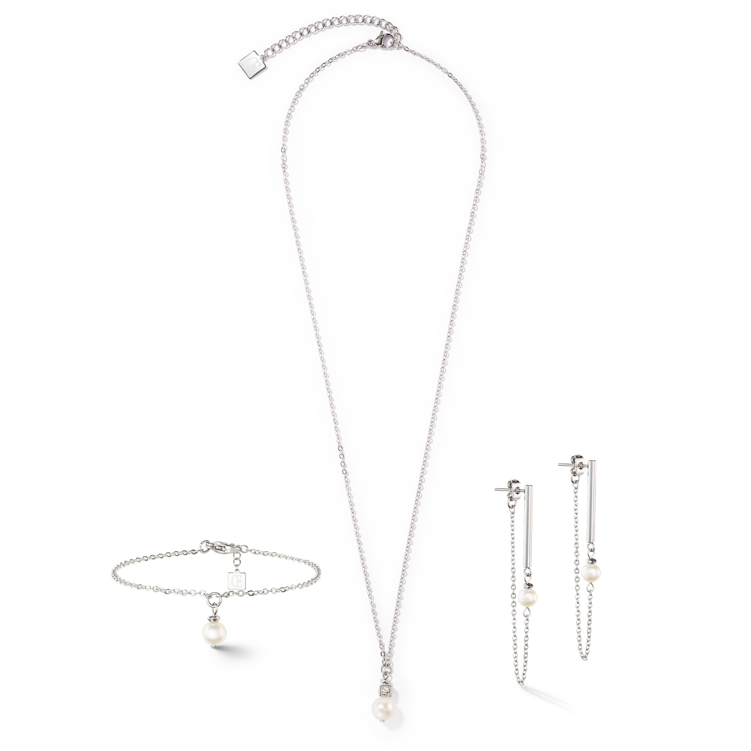 coeur-de-lion-solitaire-kettchen-ohrringe-s-wasserperle-silber image 3