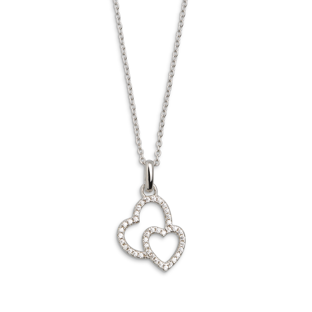 xenox-love-story-halskette-925-sterlingsilber-rhodiniert-mit-zirkonia image 1
