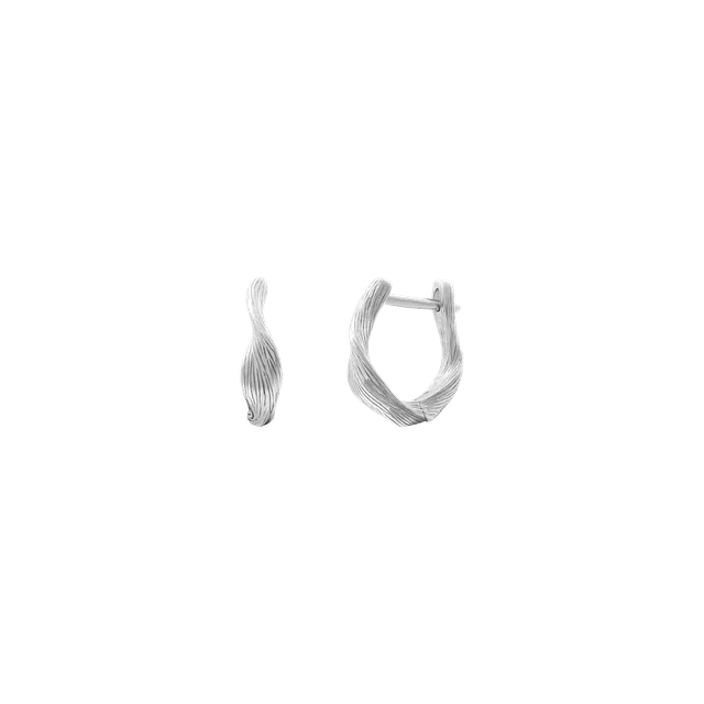 xenox-fiora-ohrringe-925-sterlingsilber-rhodiniert-blatt-creolen image 1