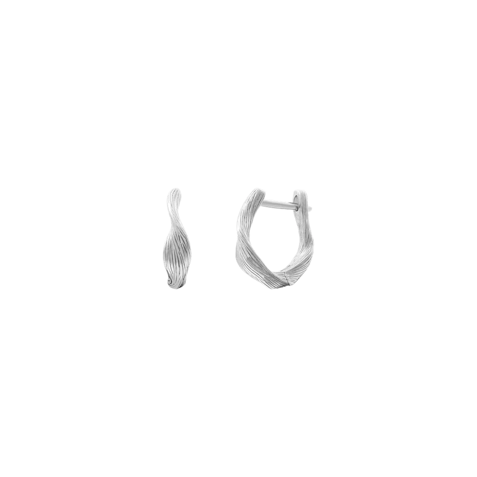 xenox-fiora-ohrringe-925-sterlingsilber-rhodiniert-blatt-creolen image 1