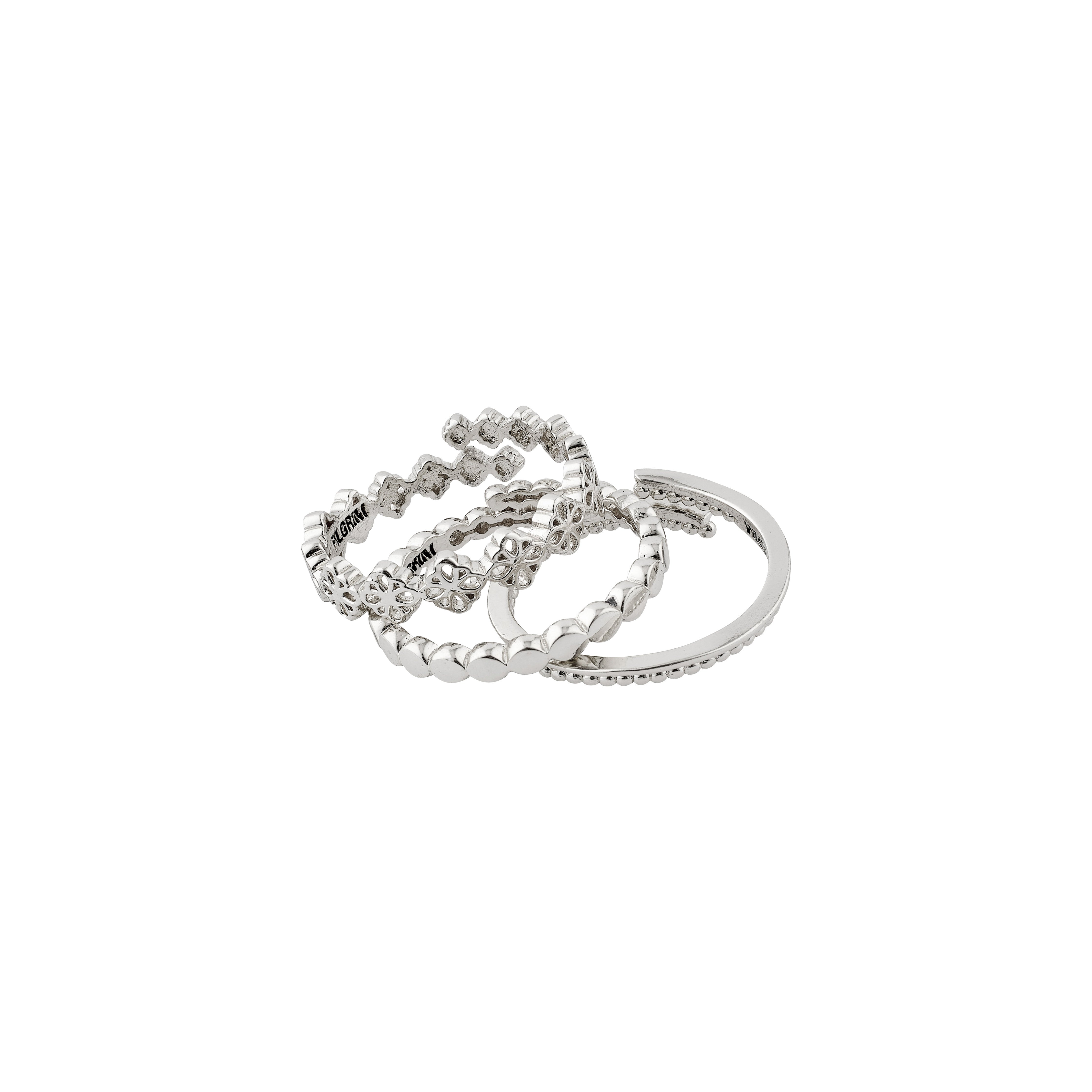 pilgrim-joy-ring-set-silberplattiert-3er-verstellbar image 1
