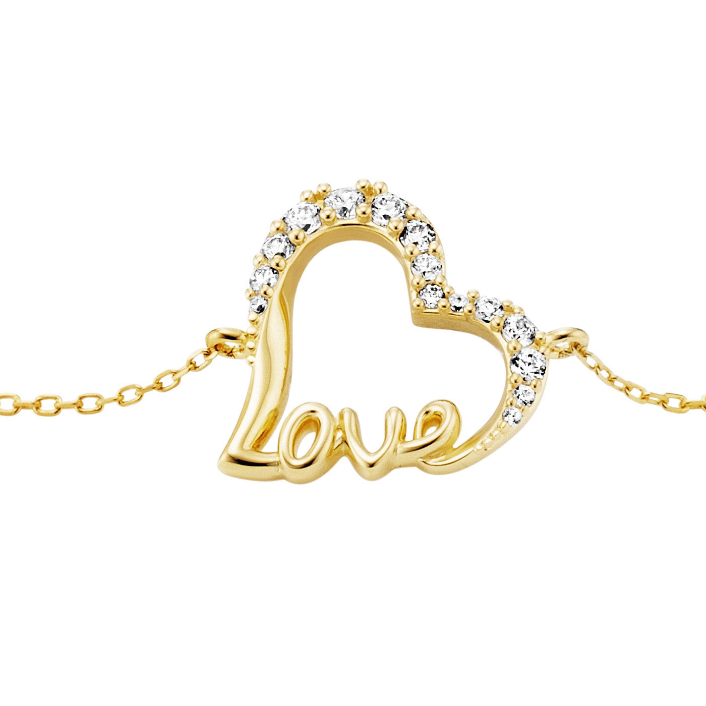 julie-julsen-armband-heart-love-vergoldet-mit-love-schriftzug-und-10-wei-en-zirk image 3