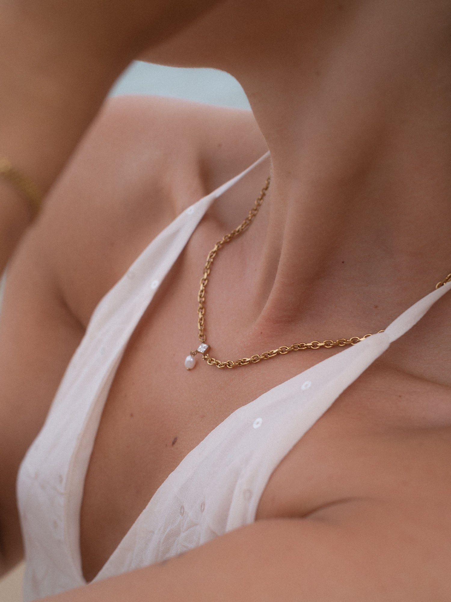 purelei-create-moments-kette-zirkonia-s-wasserperle-verstellbar image 2
