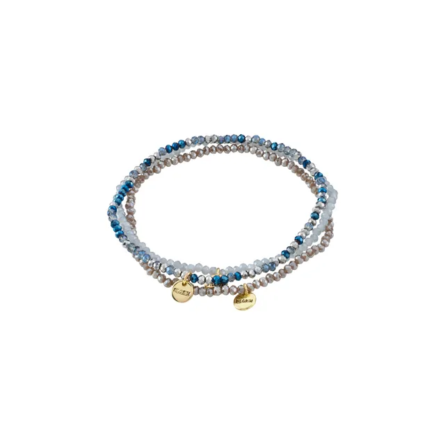 pilgrim-indigo-3-in-1-armband-set-blau-goldplattiert image 1