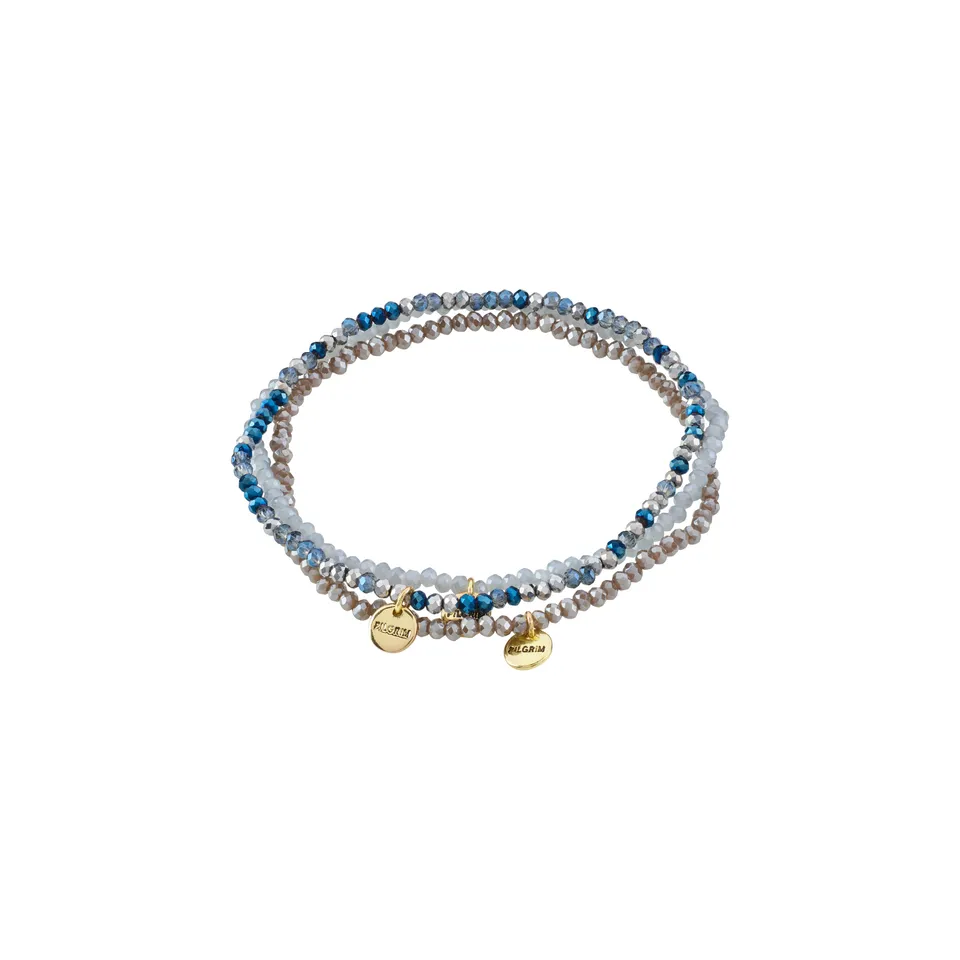 pilgrim-indigo-3-in-1-armband-set-blau-goldplattiert image 1