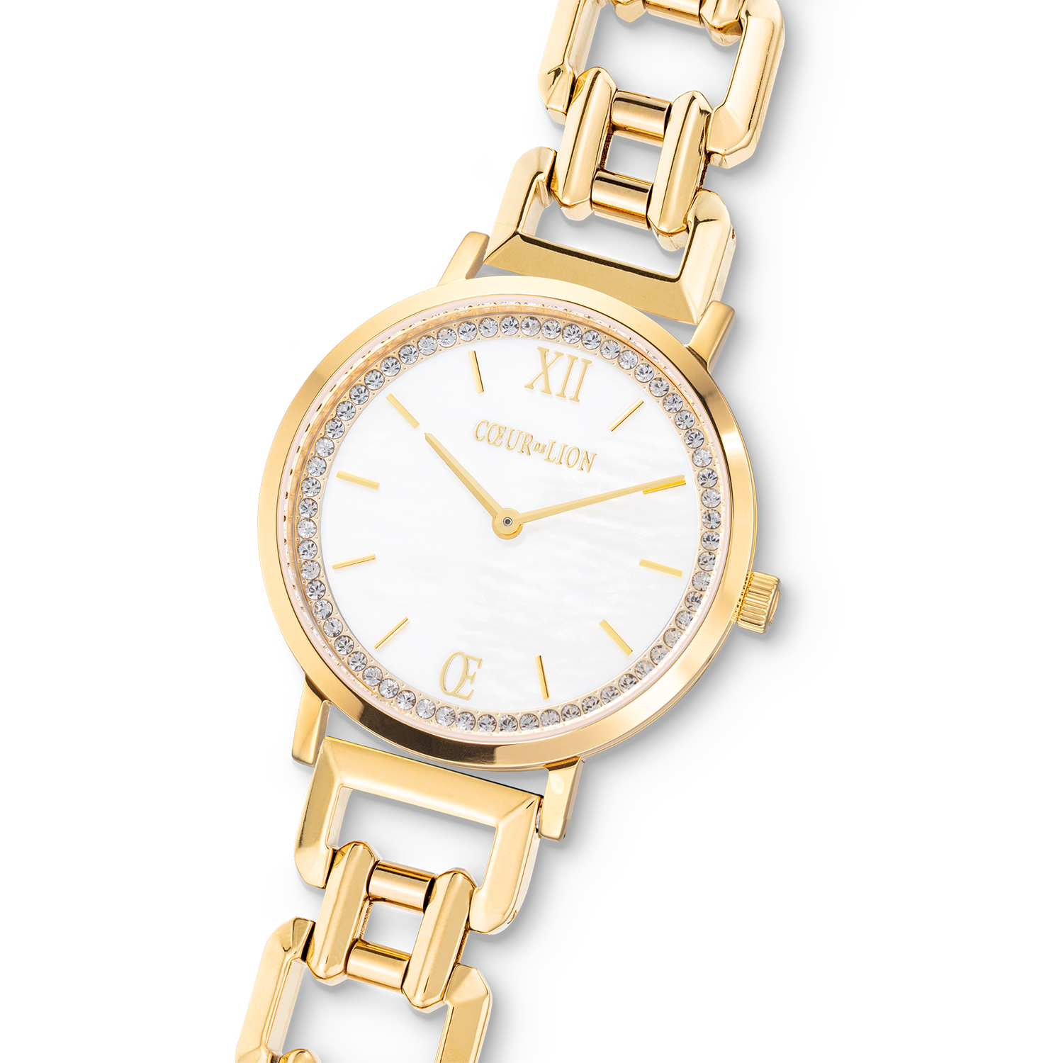 coeur-de-lion-uhr-rund-sparkling-perlmutt-statement-gold-edelstahl-gold image 2