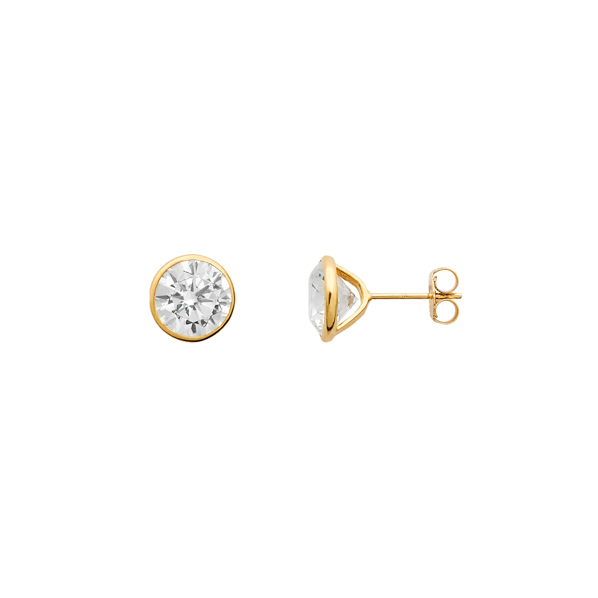 xenox-fine-zarge-maxi-ohrringe-585-gelbgold-mit-5-mm-zirkonia image 1