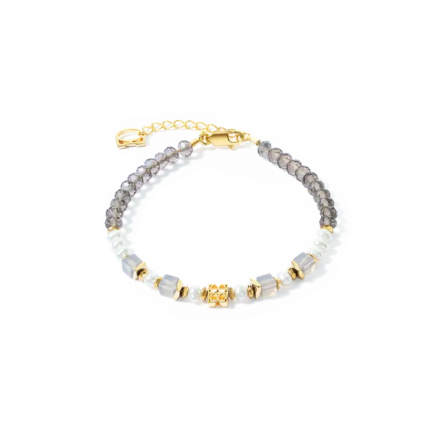 coeur-de-lion-iconic-classic-signature-armband-fine-edition-gold-taupe-17-5-cm image 1