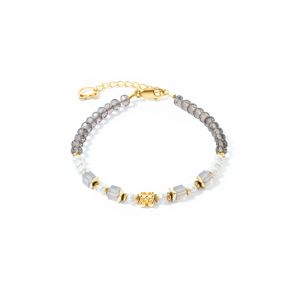 coeur-de-lion-iconic-classic-signature-armband-fine-edition-gold-taupe-17-5-cm image 1