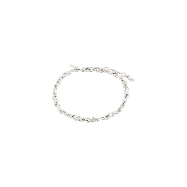 pilgrim-nova-armband-versilbert-skulpturale-wellen-glieder image 1