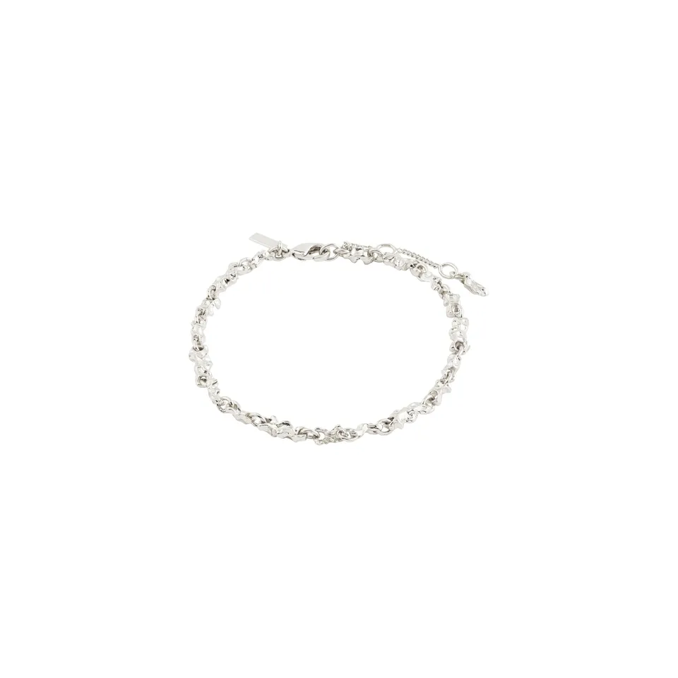 pilgrim-nova-armband-versilbert-skulpturale-wellen-glieder image 1