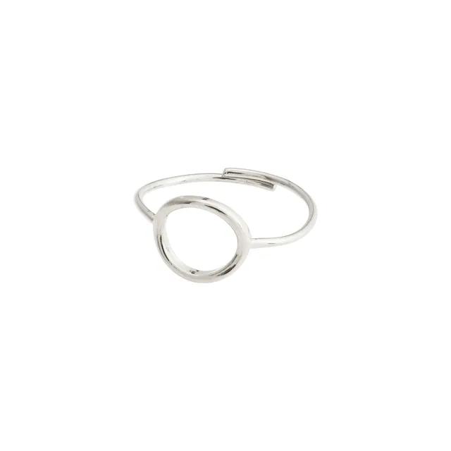 pilgrim-lulu-stapel-ring-versilbert-grafisches-stack-design image 1