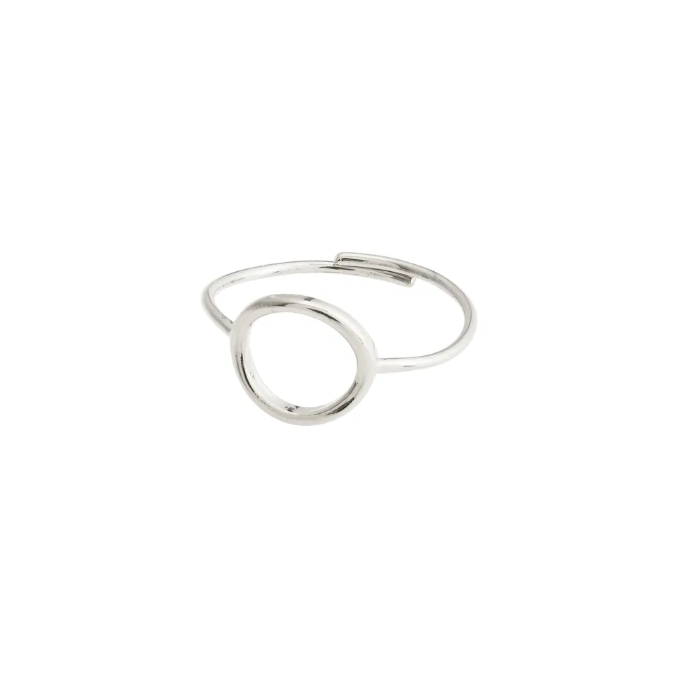 pilgrim-lulu-stapel-ring-versilbert-grafisches-stack-design image 1