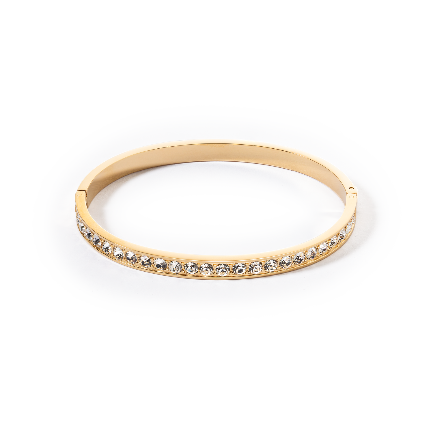 coeur-de-lion-iconic-collection-armreif-edelstahl-kristalle-gold-kristall-17-cm image 1
