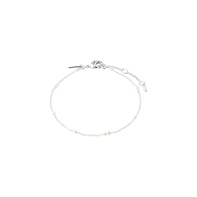 pilgrim-eron-armband-versilbert-mit-panzerkette-und-perlen image 1