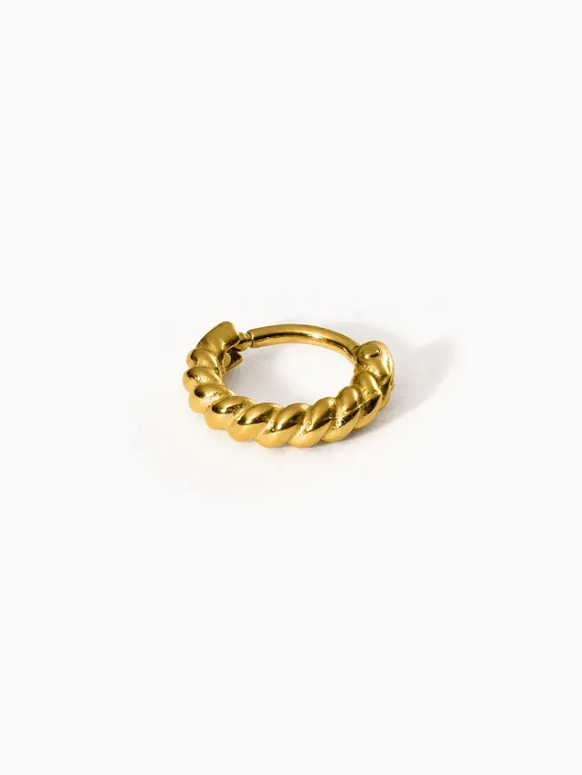 purelei-rope-piercing-segmentring-ohrring-gold-silber image 1