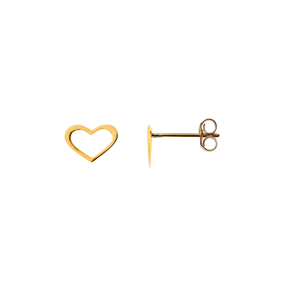 xenox-fine-ohrstecker-585-gelbgold-zarte-herzen image 1