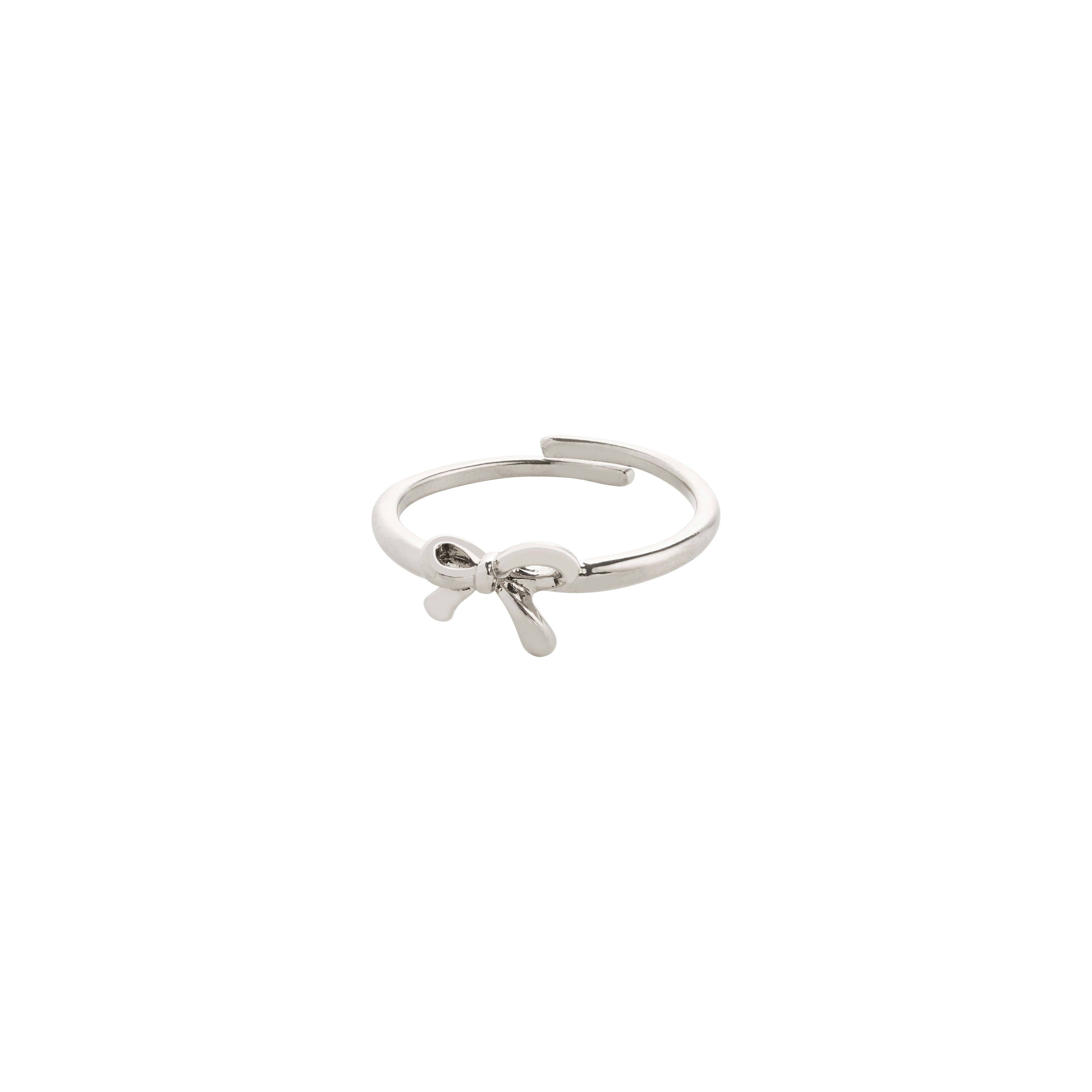 pilgrim-lulu-schleifen-stapelring-versilbert image 1