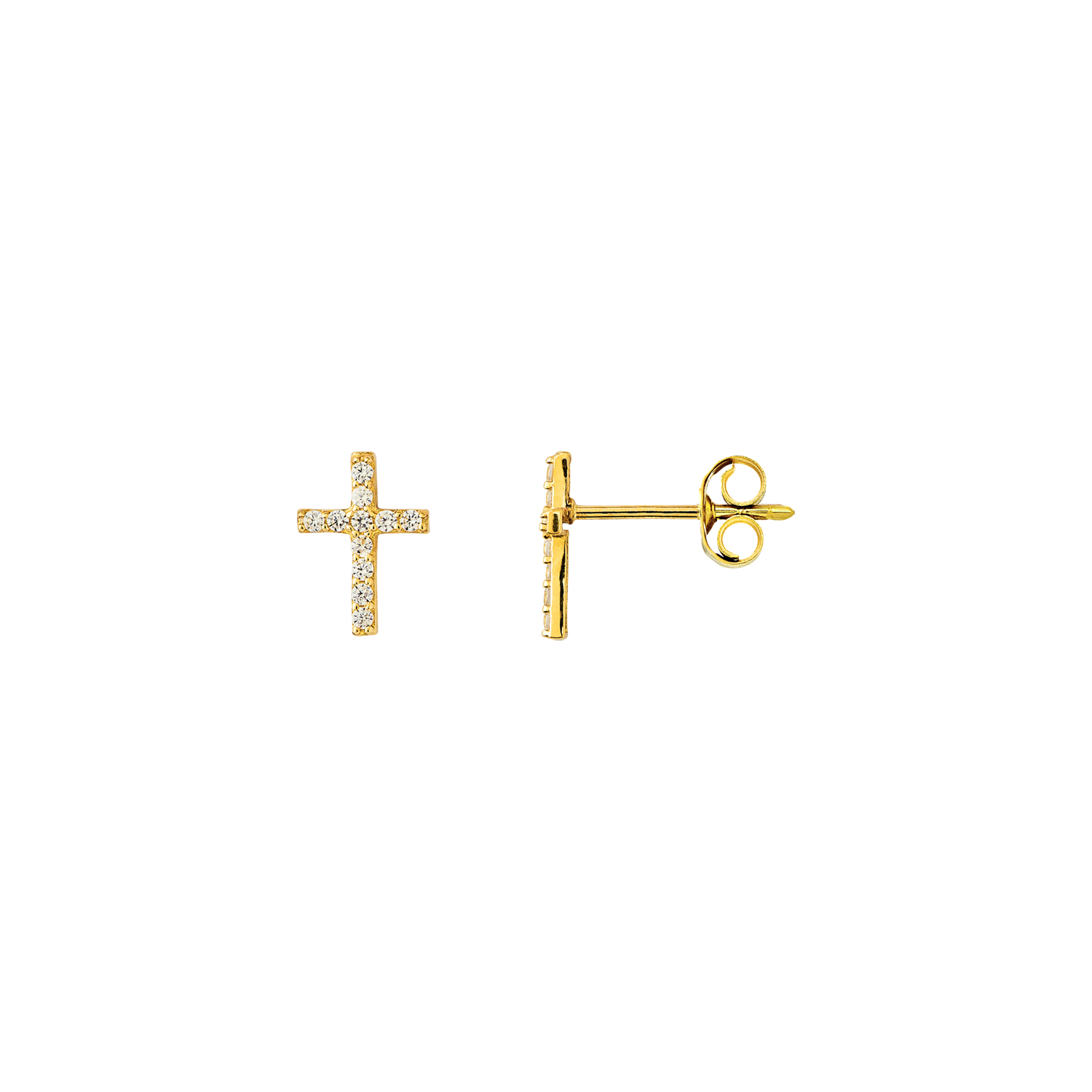 xenox-fine-kreuz-ohrringe-xg14k4218g-585-gelbgold-mit-zirkonia image 1