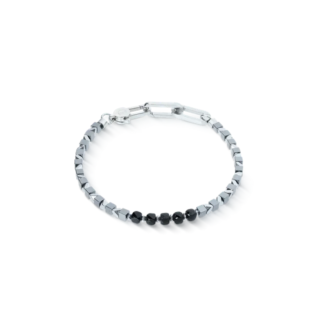 coeur-de-lion-armband-pulse-line-spinell-schwarz-silber image 1