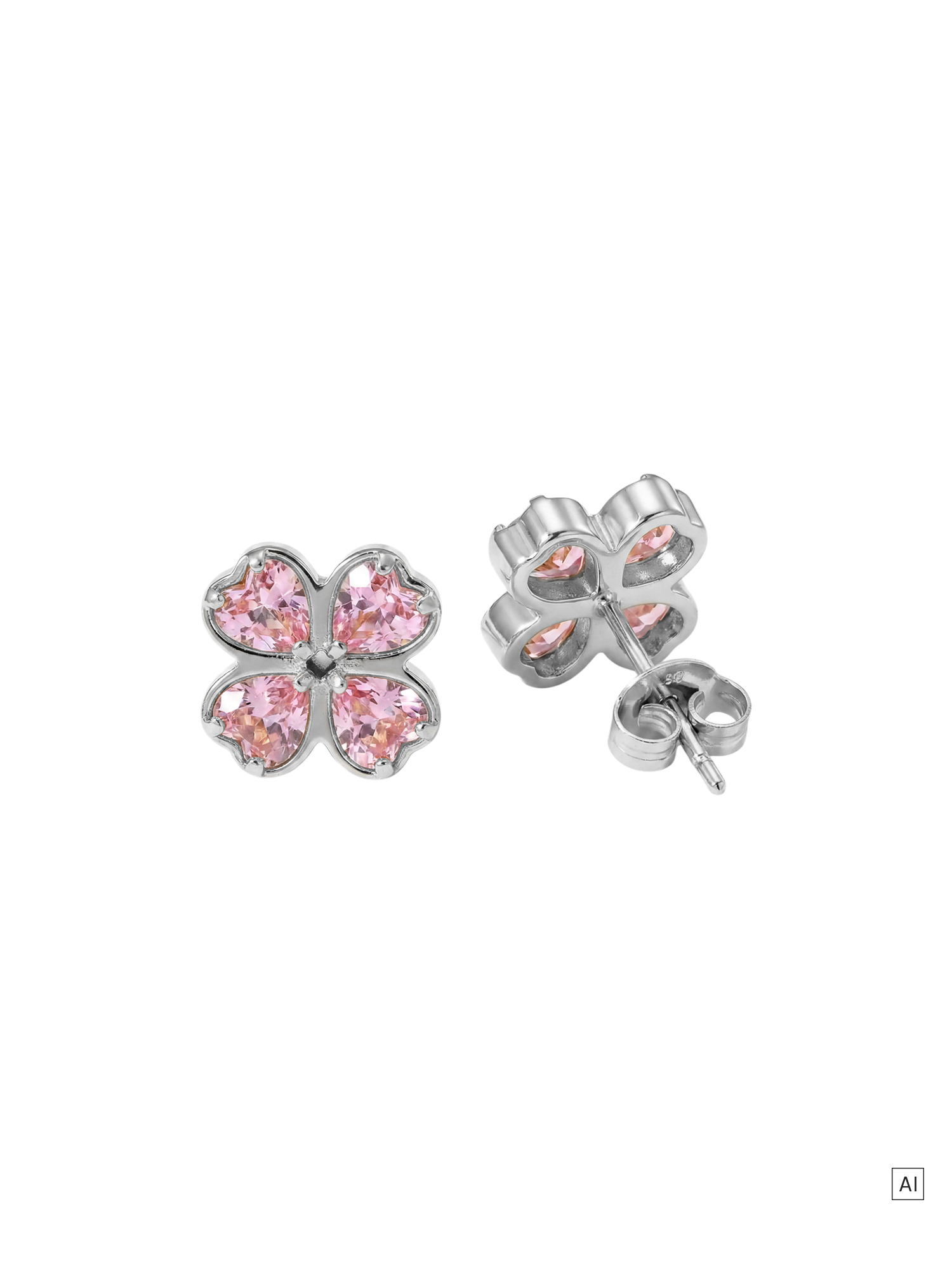 purelei-rosa-cuore-ohrringe-kleeblatt-ohrstecker-mit-ros-herzen-10-mm image 4