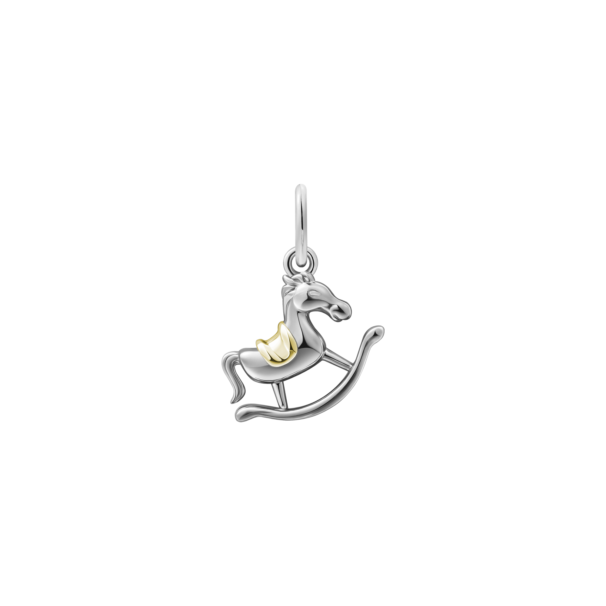 xenox-schaukelpferd-charm-925-sterlingsilber-18k-vergoldung-nostalgie-anh-nger image 1